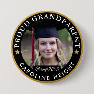 Proud Grandparent Photo 2023 Graduation Button