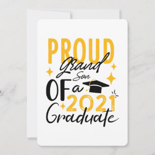 Proud Grandson d'un faire-part diplômé de 2021