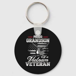 Proud Grandson Of A Vietnam Veteran Military Shirt Keychain