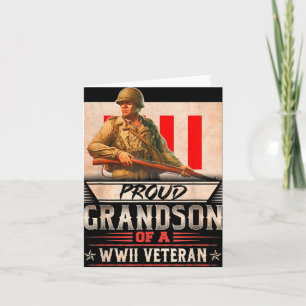 Proud Grandson Of A Wwii Veteran Card