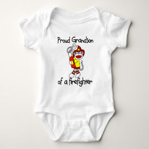 Proud Grandson of Firefighter Baby Bodysuit