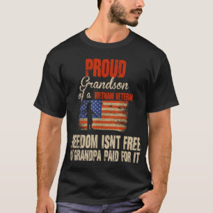 Proud Grandson Of Vietnam Veteran Military Family T-Shirt