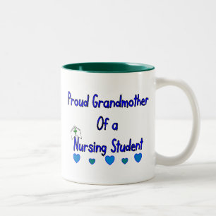 Proud Granmother Nursing Student Two-Tone Coffee Mug