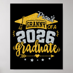 Proud Granny Of A 2026 Graduate Grad Senior Gradua Poster