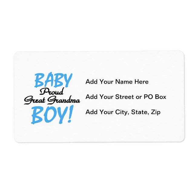 Proud Great Grandma Baby Boy Gifts (Front)