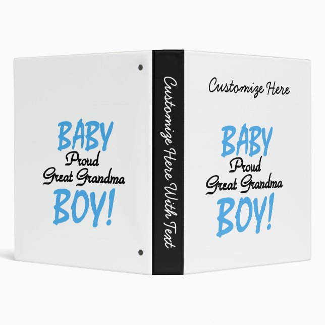 Proud Great Grandma Baby Boy Gifts Binder (Background)