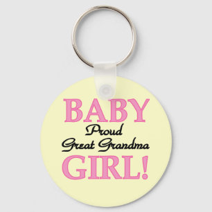 Proud Great Grandma Baby Girl Tshirts and Gifts Keychain