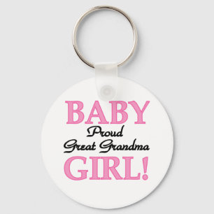 Proud Great Grandma Baby Girl Tshirts and Gifts Keychain