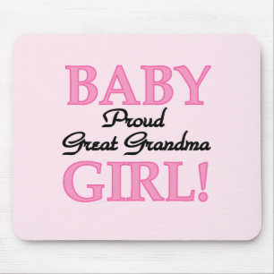 Proud Great Grandma Baby Girl Tshirts and Gifts Mouse Pad