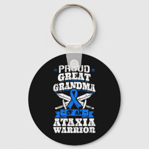 Proud Great Grandma Of An Ataxia Warrior Awareness Keychain