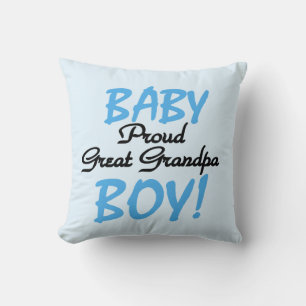Proud Great Grandpa Baby Boy Gifts Throw Pillow