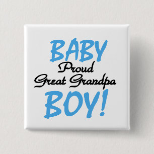 Proud Great Grandpa of Boy Tshirts and Gifts 2 Inch Square Button