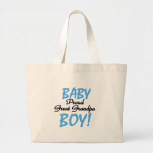 Proud Great Grandpa of Boy Tshirts and Gifts Large Tote Bag