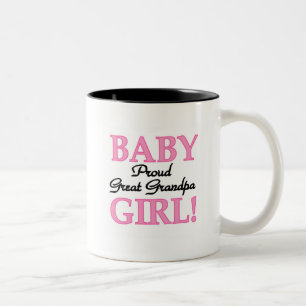 Proud Great Grandpa of Girl T-shirts and Gifts Two-Tone Coffee Mug