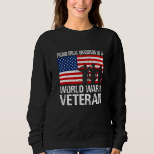 Proud Great Grandson of a WW II Veteran Family Mat Sweatshirt