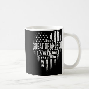 Proud Great Grandson Vietnam War Veteran American Coffee Mug