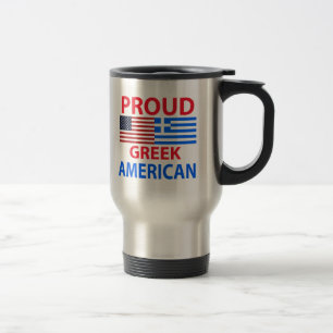 Proud Greek American Travel Mug