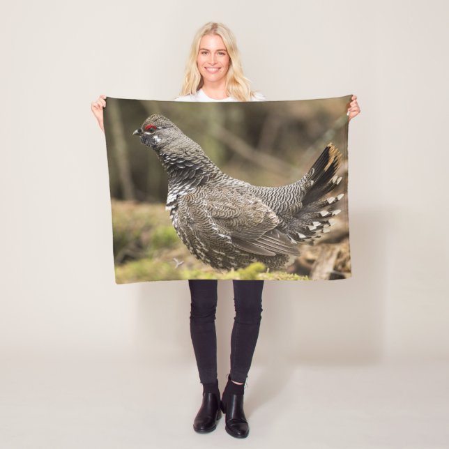 Proud Grouse Fleece Blanket (In Situ)