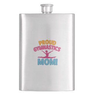 Proud gymnastics mom hip flask