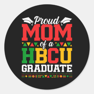 Proud Hbcu Graduate Mom African American Black His Classic Round Sticker
