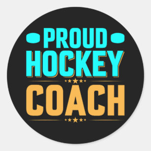Proud  Hockey Coach Classic Round Sticker
