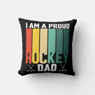 Proud Hockey Dad Throw Pillow