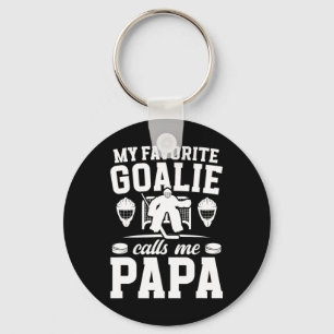Proud Hockey Goalie Papa Of An Ice Hockey Goalkeep Keychain