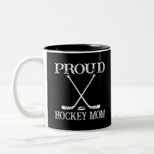 Proud Hockey Mom Two-Tone Coffee Mug