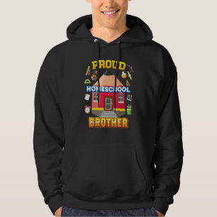 Proud Homeschool Brother Dad Mom Family Kid Back T Hoodie