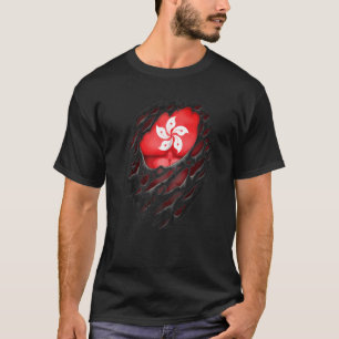 Proud Hongkongese Roots Heritage Torn Ripped Hong T-Shirt