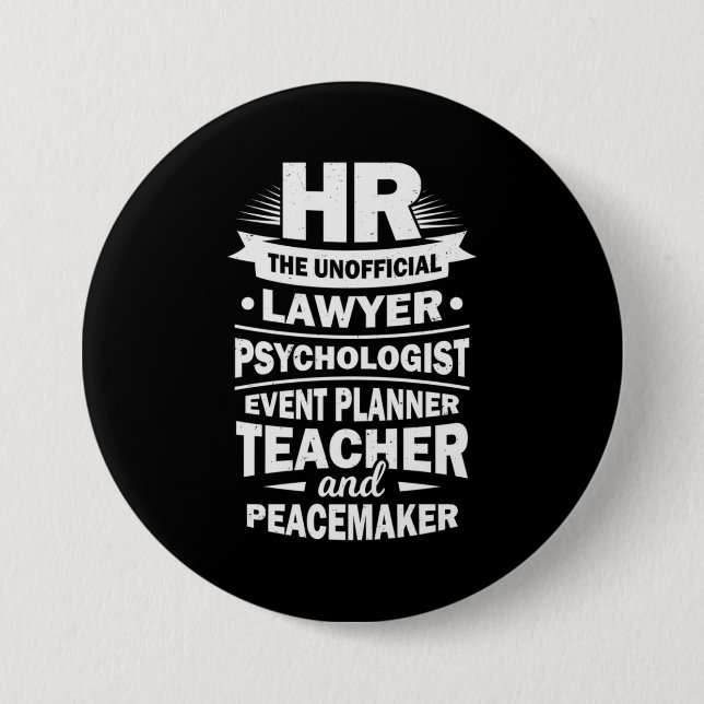 Proud Human Resources 3 Inch Round Button (Front)