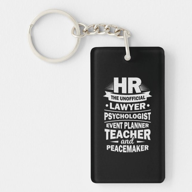 Proud Human Resources Keychain (Front)