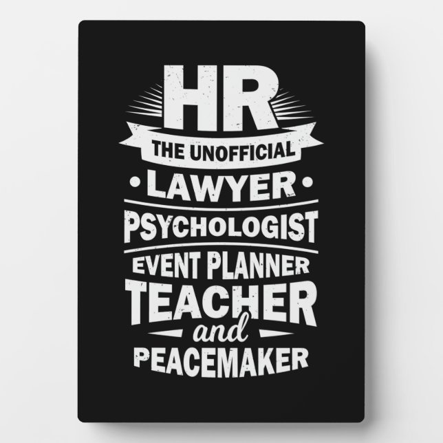 Proud Human Resources Plaque (Front)