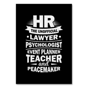 Proud Human Resources Table Number