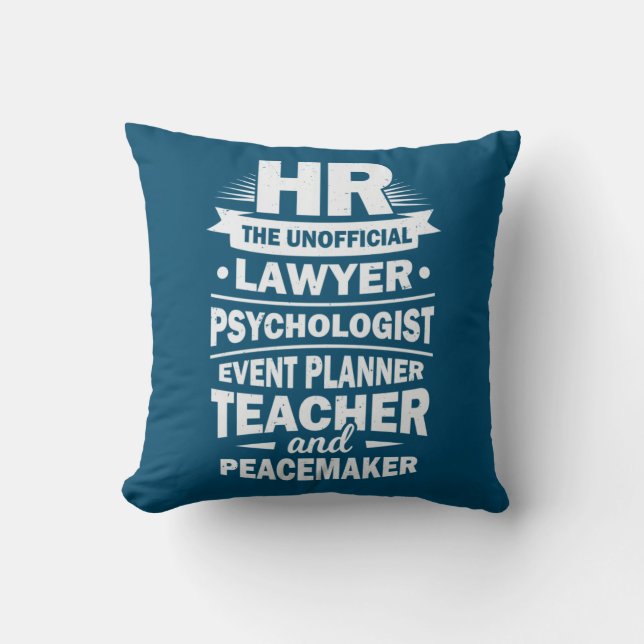 Proud Human Resources Throw Pillow (Front)