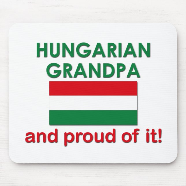 Proud Hungarian Grandpa Mousepad (Front)