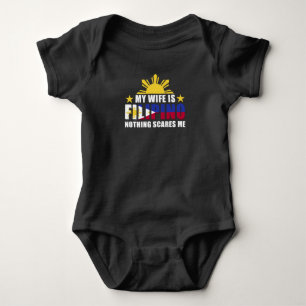 Proud Husband Boyfriend Filipino Wife Philippines Baby Bodysuit
