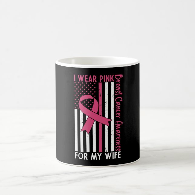 Proud Husband Of A Breast Cancer Warrior Wife Coffee Mug (Center)