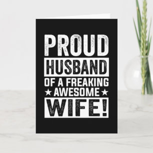Proud Husband of a Freaking Awesome Wife Card