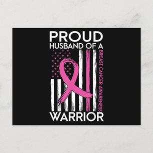 Proud Husband Of A Warrior Breast Cancer Support S Postcard