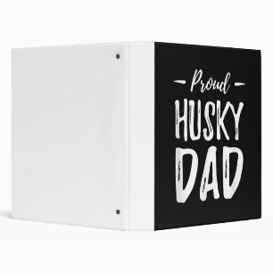 Proud Husky Dog Dad   Funny Dog Lover Gift Idea Binder