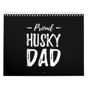 Proud Husky Dog Dad Funny Dog Lover Gift Idea Calendar
