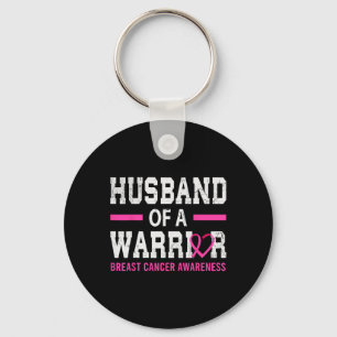Proud Husnd Of A Breast Cancer Warrior Support Squ Keychain