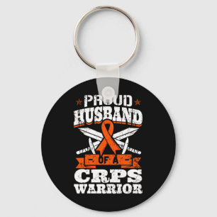 Proud Husnd Of A Crps Warrior Rsd Awareness Ribbon Keychain