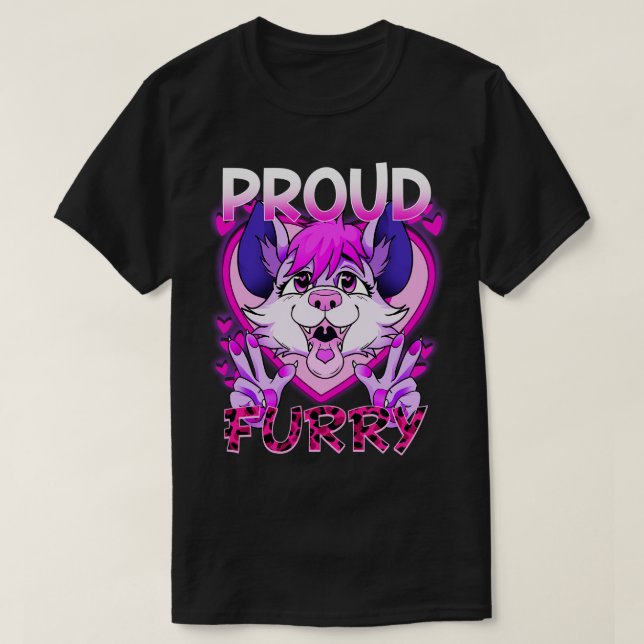 Proud I Furries Cosplay Fandom 7 T-Shirt (Design Front)