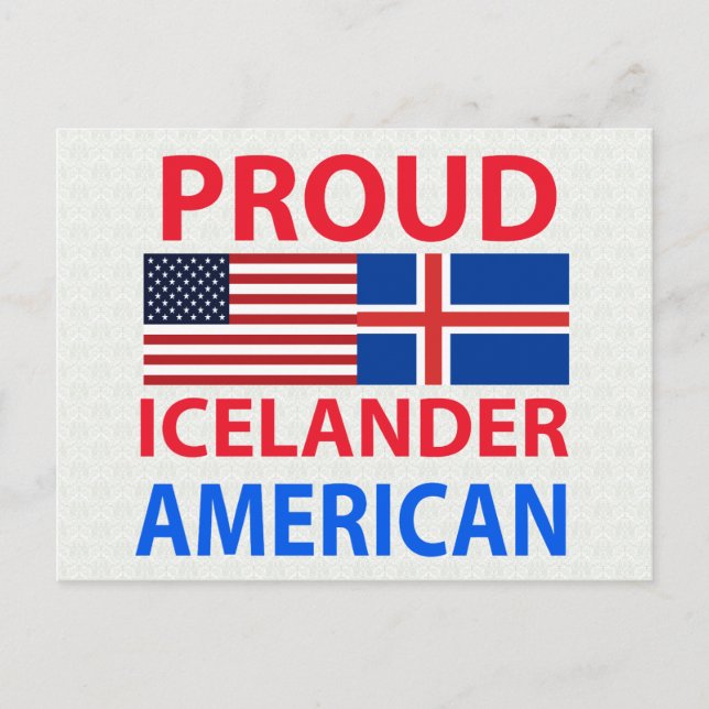 Proud Icelander American Postcard (Front)