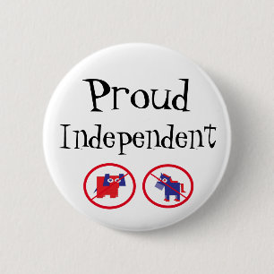 Proud Independent 2 Inch Round Button
