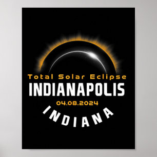 Proud Indianapolis Indiana Total Solar Eclipse 202 Poster