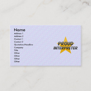 Proud Interpreter Business Card