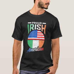 Proud Irish American Roots Ireland Family Us Usa A T-Shirt